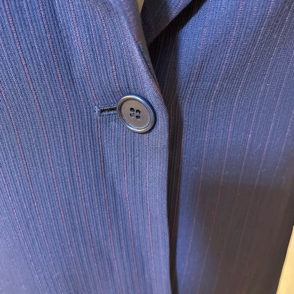 Emanuel Ungaro Magnificent Suit Pin Striped Jacket Sz 6 Perfect Condition - Picture 4 of 13